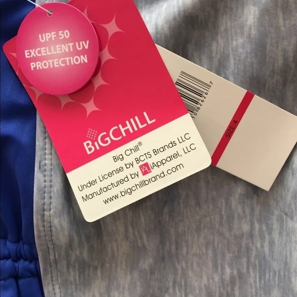 NEW Big Chill Girls Swimsuit Blue Tankini 2 Piece UPF 50 UV Protection Size 4 - Picture 3 of 5